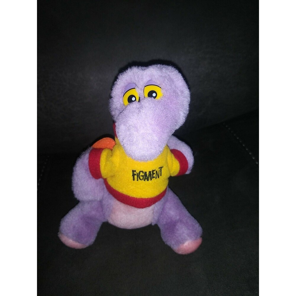 Vintage Figment Purple Dragon Plush Walt Disney World Disneyland HTF